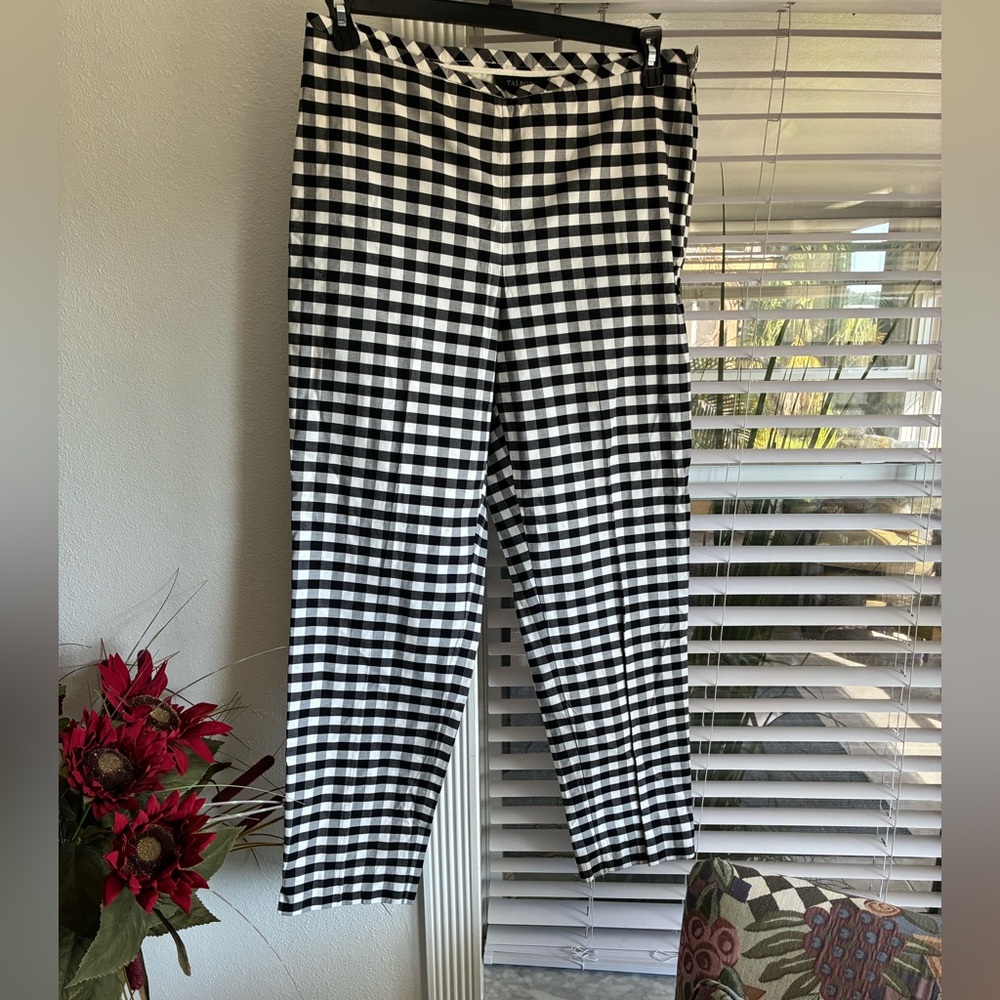 Talbots Black and White Gingham Pants